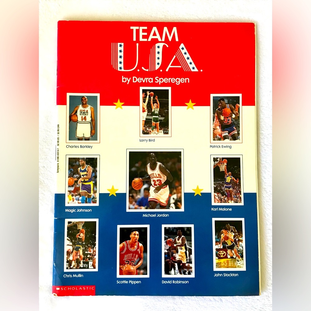 TEAM U.S.A. Scholastic Paperback- May 1992 - The Dream Team - Olympic Basketball - Picture 2 of 10